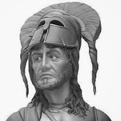 Retrato en blanco y negro de Agis Ii