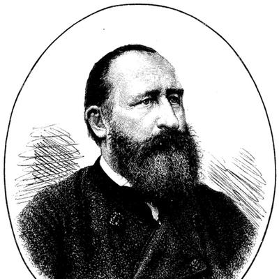 Retrato en blanco y negro de Alfred Edmund Brehm