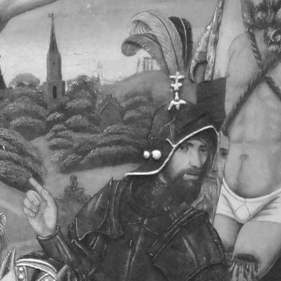 Retrato en blanco y negro de Caballero De Bruix