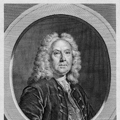 Retrato en blanco y negro de Colley Cibber
