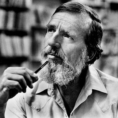 Retrato en blanco y negro de Edward Abbey