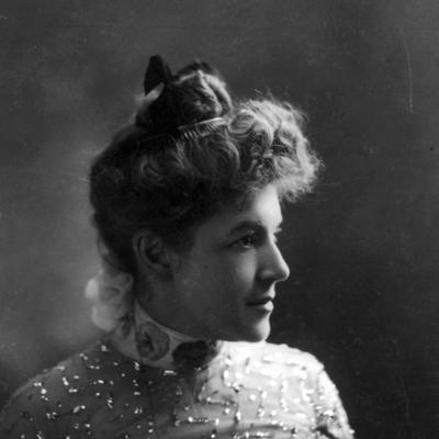 Retrato en blanco y negro de Ella Wheeler Wilcox