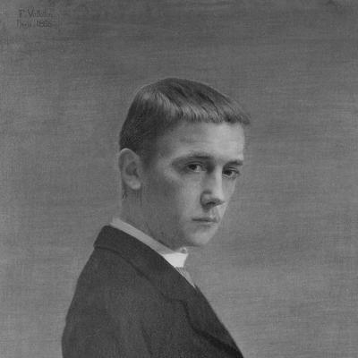 Retrato en blanco y negro de Felix Valloton