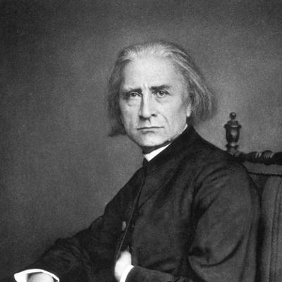 Retrato en blanco y negro de Franz Von Liszt