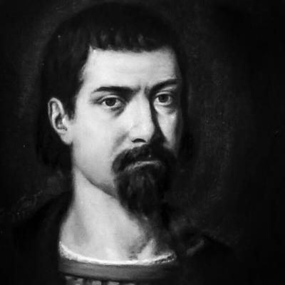 Retrato en blanco y negro de Gil Vicente