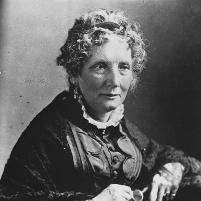 Retrato en blanco y negro de Harriet Beecher Stowe