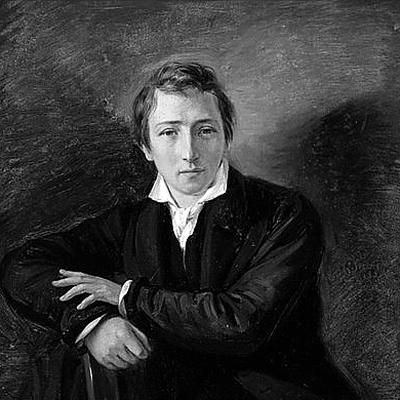 Retrato en blanco y negro de Heinrich Heine