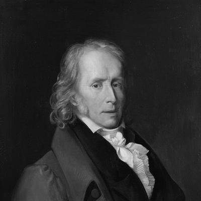 Retrato en blanco y negro de Henri-benjamin Constant De Rebecque