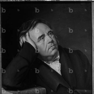 Retrato en blanco y negro de Ivan Krilov