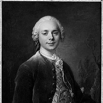 Retrato en blanco y negro de Jean Baptiste Louis Gresset