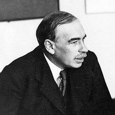 Retrato en blanco y negro de John Maynard Keynes