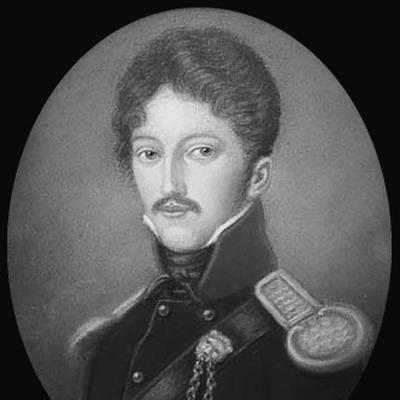 Retrato en blanco y negro de Karl Theodor KÖrner