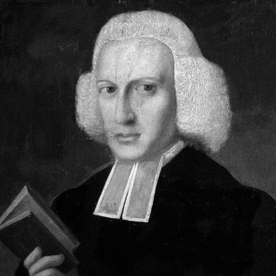 Retrato en blanco y negro de Lawrence Sterne