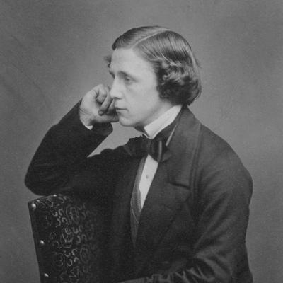 Retrato en blanco y negro de Lewis Carroll