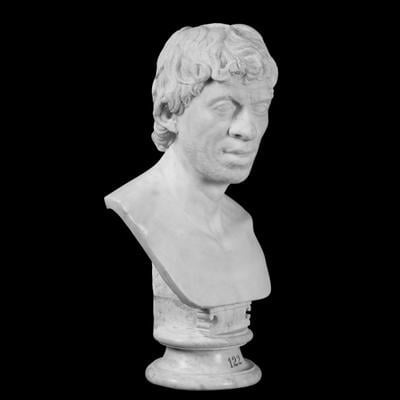 Retrato en blanco y negro de Marco Junio Bruto