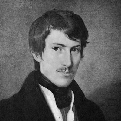 Retrato en blanco y negro de Nikolaus Lenau