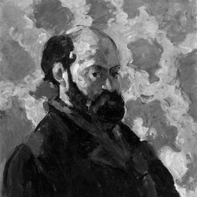 Retrato en blanco y negro de Paul CÉzanne