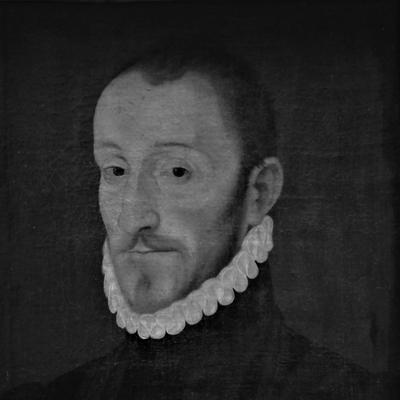 Retrato en blanco y negro de Pierre De Bourdeille (abate De BrantÔme)