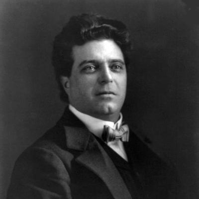 Retrato en blanco y negro de Pietro Mascagni