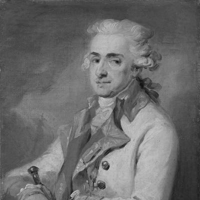 Retrato en blanco y negro de PrÍncipe De Ligne (charles Joseph)