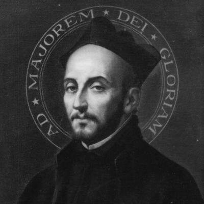 Retrato en blanco y negro de San Ignacio De Loyola