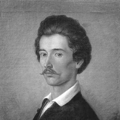 Retrato en blanco y negro de SÁndor PetÖfi
