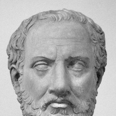Retrato en blanco y negro de TucÍdides